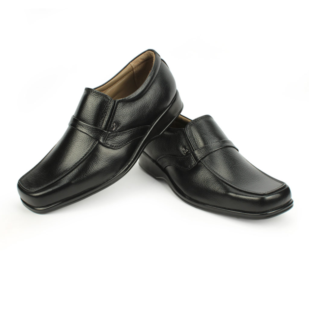 Leather formal shoes without lace best sale