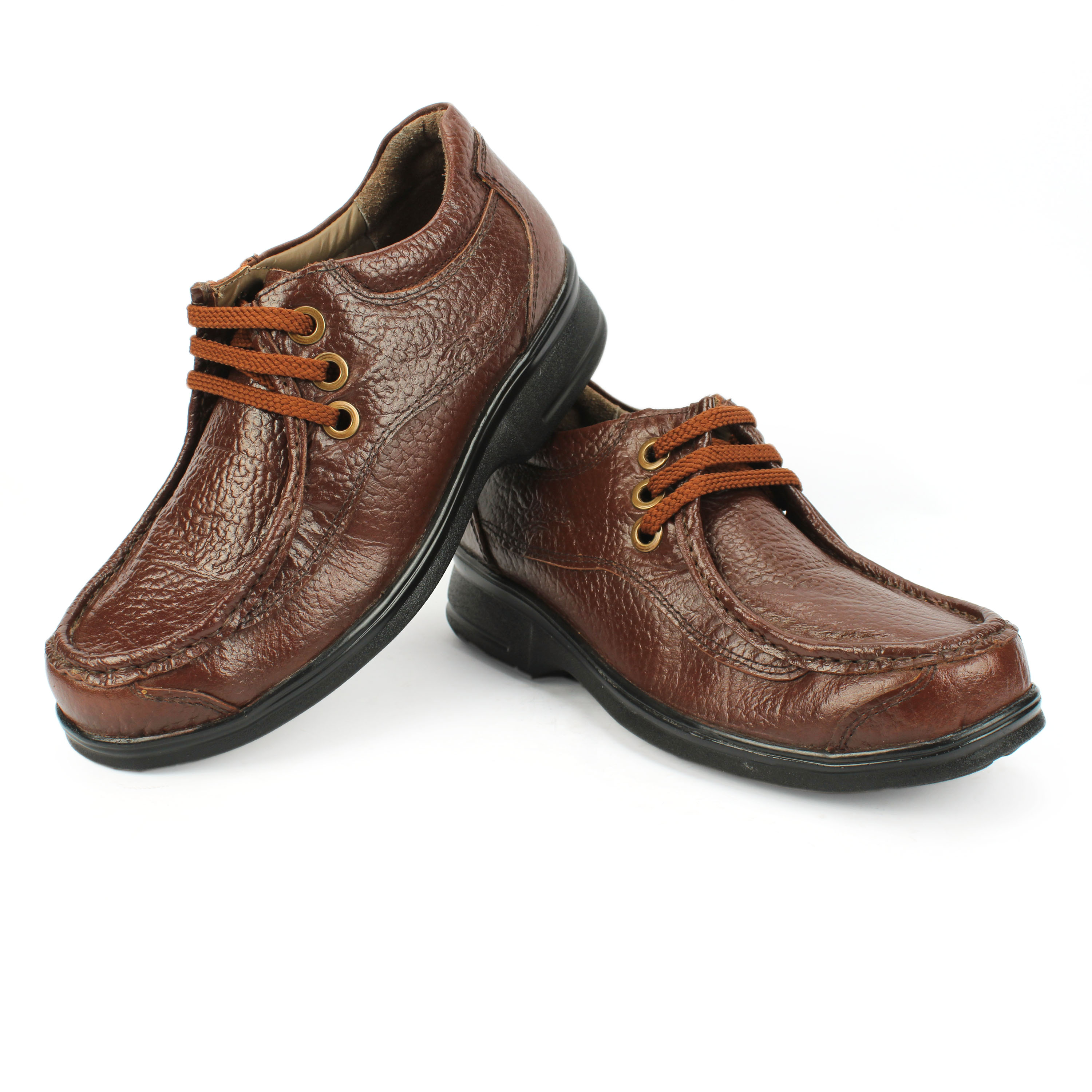 Brown Leather Casual Shoes For Men In Pure Leather Horex® 5215